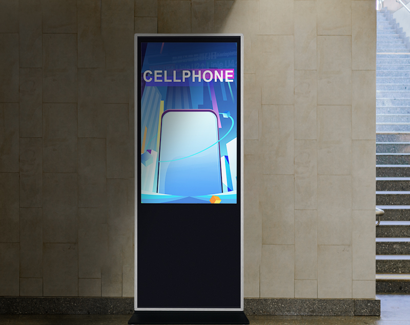 Wall Mounted Advertising Display Vertical Touch Screen for Business